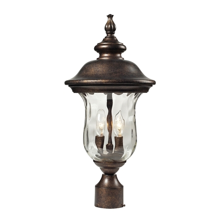 ELK LIGHTING Lafayette 2-Light Outdoor Post Mount in Regal Bronze 45023/2